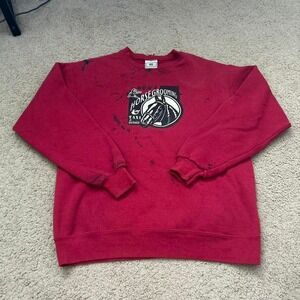 Burgundy and black vintage Lee Heavyweight moms horsegrooming crewneck sweatshir